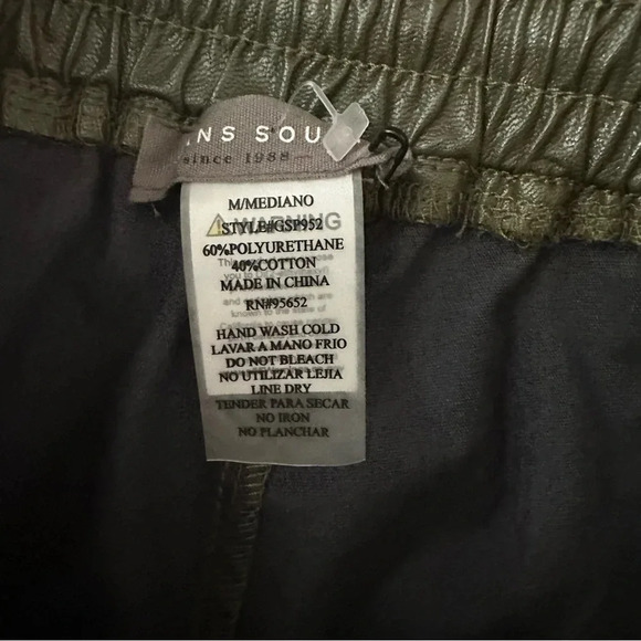 Sans Souci Women’s Dark Green Tapered Ankle Jogger Pants with Ties Size M NWT - Picture 5 of 8